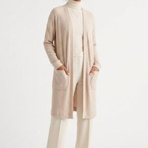 Soma Cool Nights Ribbed Long Sleeve Open Front Sleep Cardigan Dusty Pink Sz XL